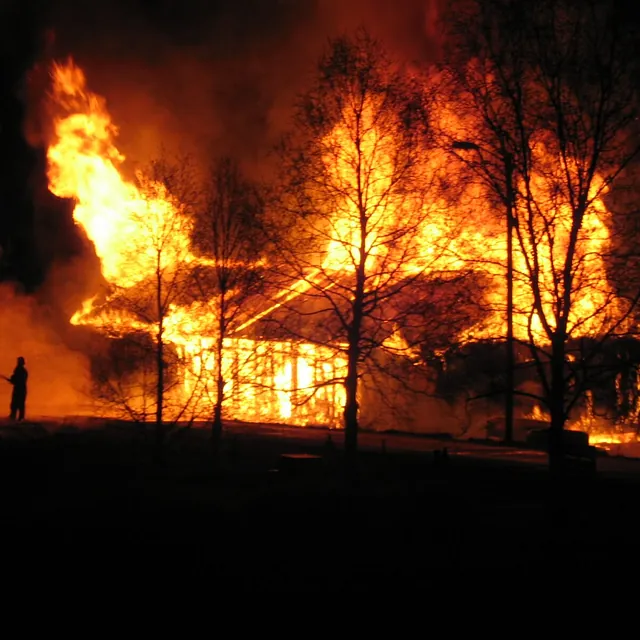 Brann hus